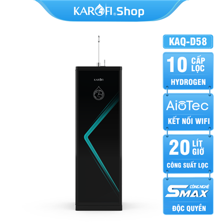Máy lọc nước Karofi KAQ-D58 - 10 lõi lọc - Mẫu mới 2023